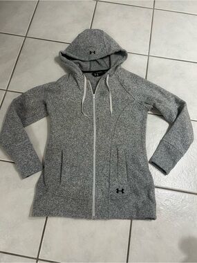 Under Armour Heather Gray Zip-Up Hooded Sweatshirt